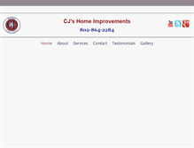 Tablet Screenshot of cjhomeimprovementsllcvermont.com